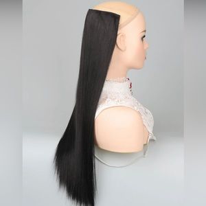 Long synthetic hair extensions